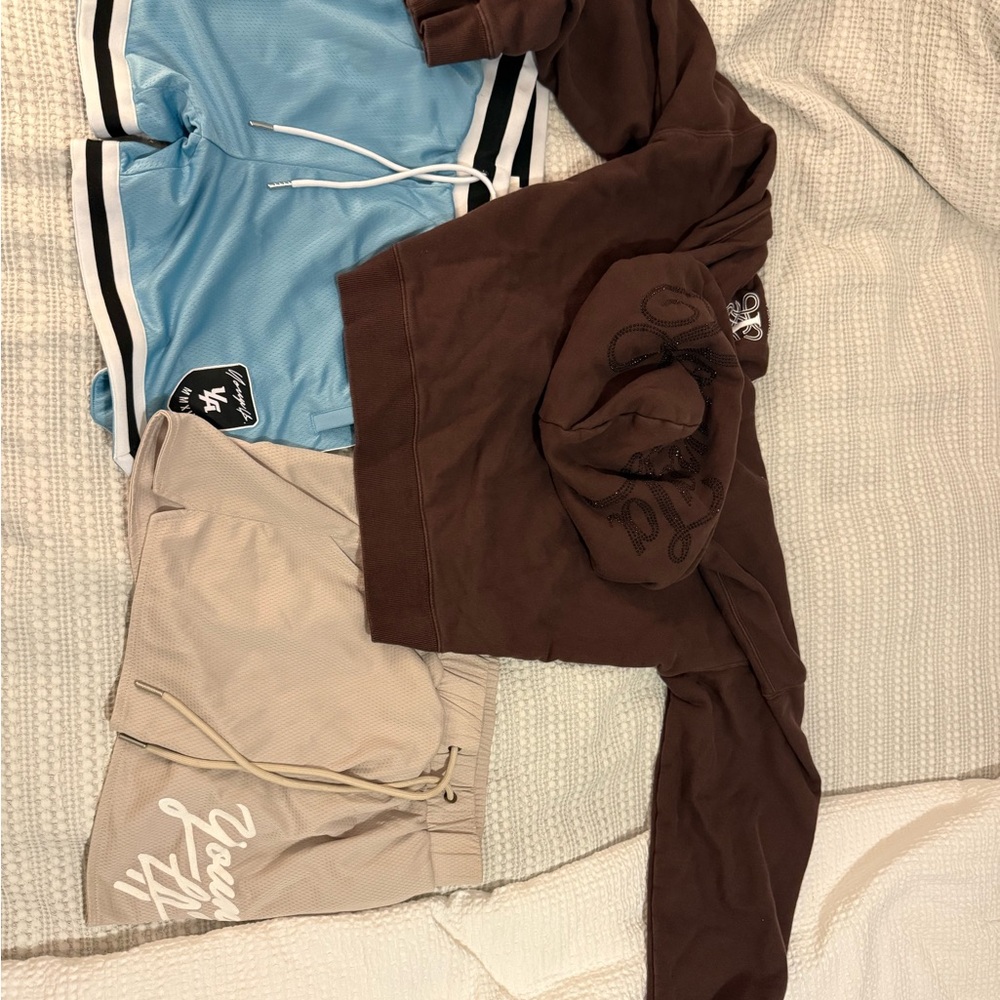 YoungLA Tan and Brown Shorts Stylish Bottoms Superbundle💪